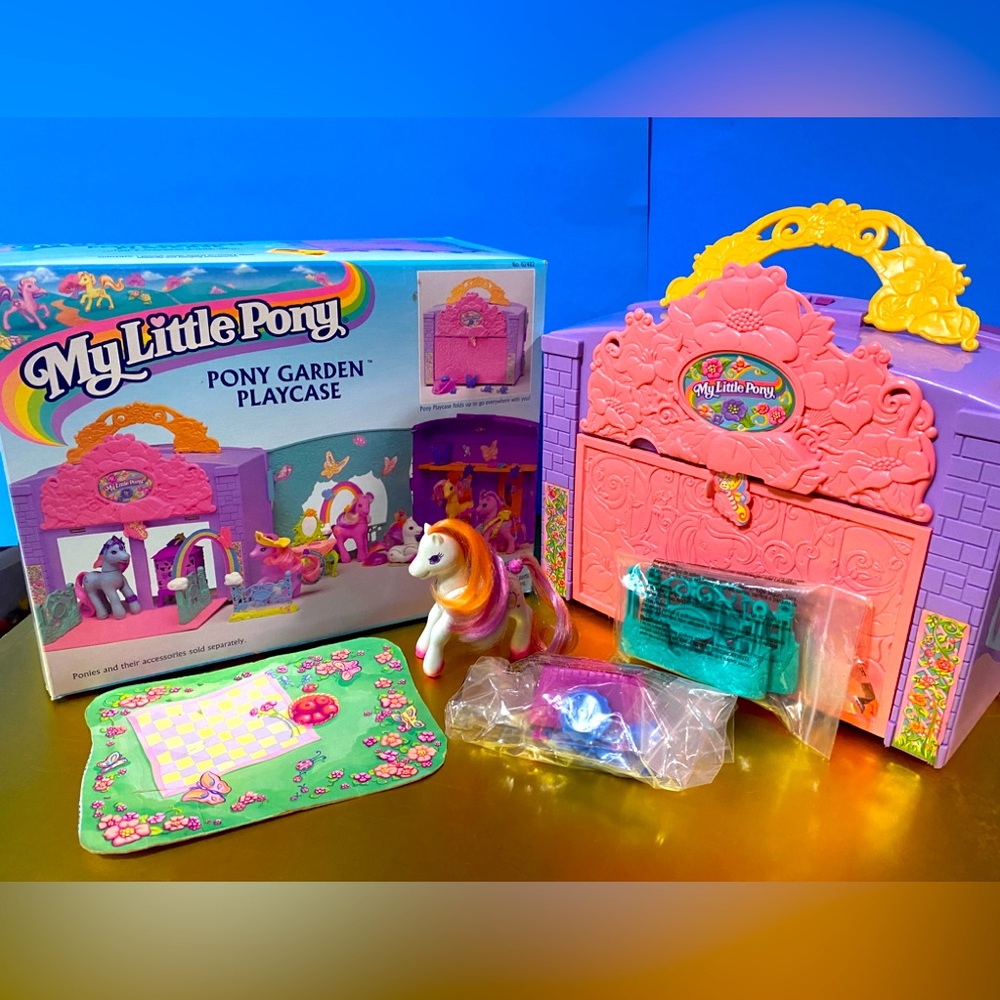MY LITTLE PONY G2 VTG 1997 GARDEN PLAYCASE w/ACCESSORIES & IVY ORIGINAL …